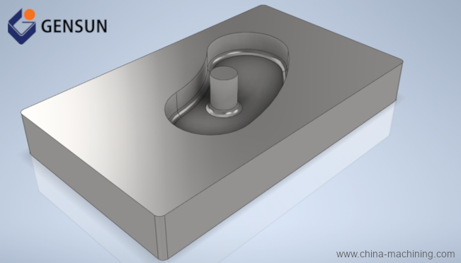 Rendering of a CNC milled part