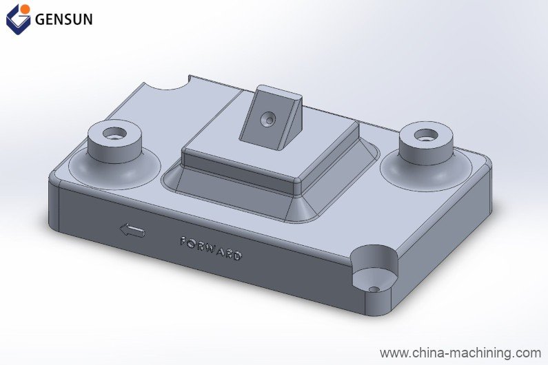 3D CAD model of aluminum piece