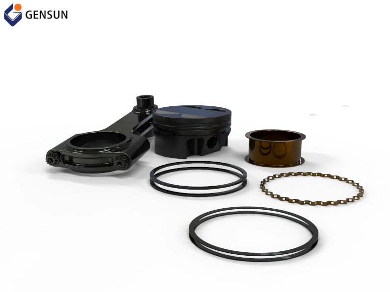 Piston and cylinder parts with DLC coating